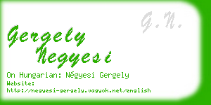 gergely negyesi business card