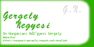 gergely negyesi business card